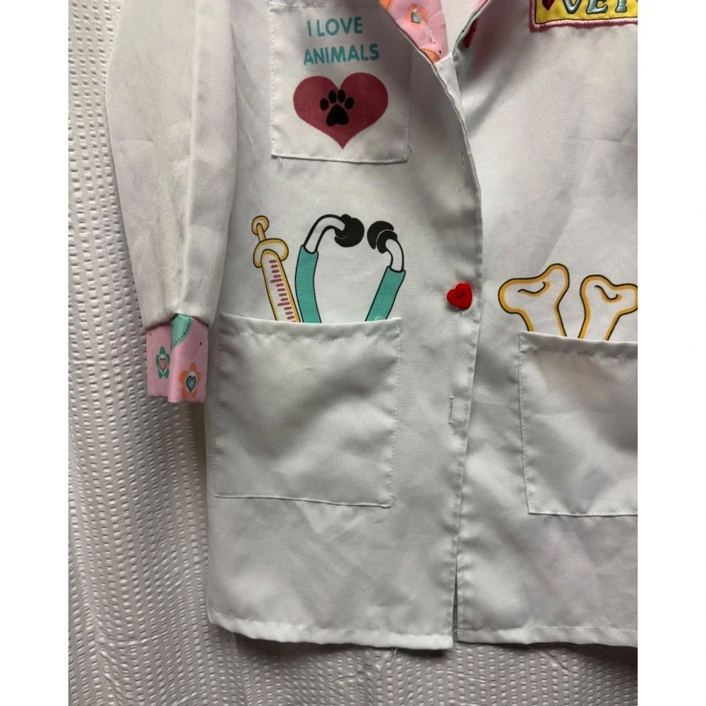 Dress Up America Veterinarian Cosplay For Girls - Vet Lab Coat Sz Med 8-10